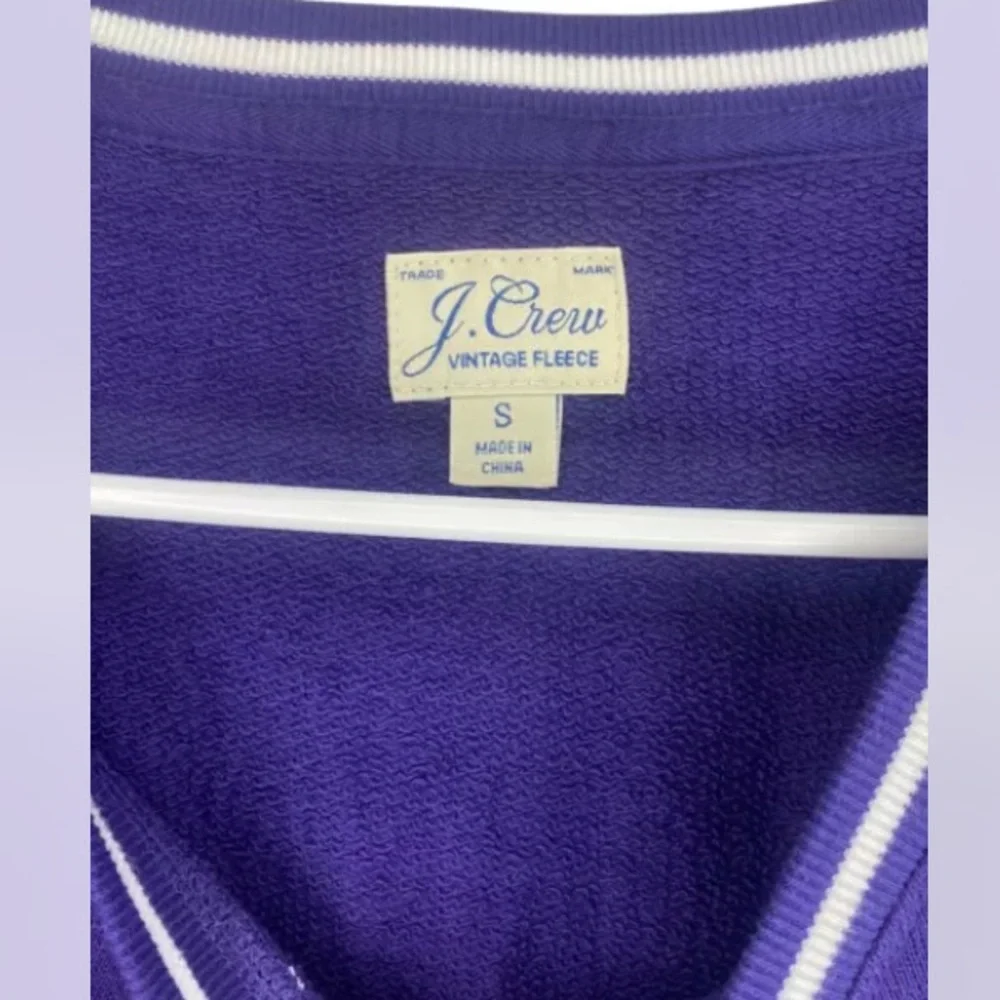 J Crew Vintage cotton terry crewneck pullover with tennis embroidery - Picture 4 of 8